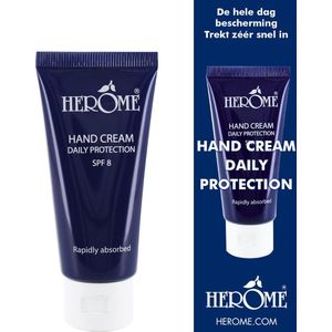 Herome Handcreme - Daily Protection SPF 8 - Reis mini's - voor de Dagelijkse Verzorging, Beschermend en trekt snel in - 30ml.