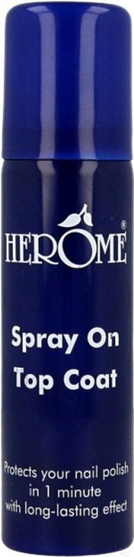 Herome Spray On Top Coat - Beschermde en Droge Nagels in 1 minuut - Long Lasting Effect - 75ml.