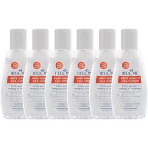 Herome - Direct Desinfect Handgel - Parfumvrij - 6-Pack 75ml
