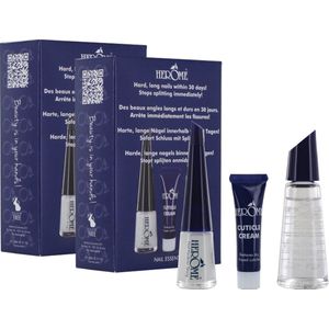 Herome 2-Pack 3 in 1 Manicure Nagelverzorging Set - Nagelverharder, Nagellakremover en Nagelriemcreme - Blauw