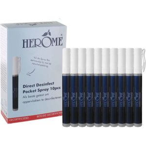 Herome - Handspray Direct Desinfect - Wit - 10 ml - 10 Stuks