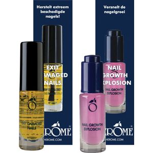Herome Exit Damaged Nails Nagelolie & Nail Growth Explosion - voor Gezonde Nagelgroei - 2*7ml