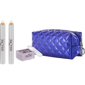Herome Eye Care Set - 2x Wenkbrauwpotlood Highlighter Silk - Make up Set - Laat de ogen stralen - Accentueert - In een glossy blauw tasje