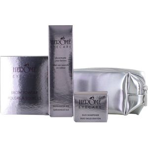 Herome Eye Care Set Brow WOW Nearly Black - Wenkbrauw Poeder - Cadeau en/of Reisverpakking - met Slijper