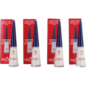 Herome - Nagelverharder Extra Sterk - 4-Pack - 4x10ml - Nagelversterker voor Zwakke en Gevoelige Nagels