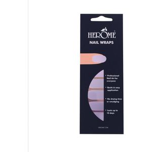 Herome Nail Wraps Lilac - Nagelstickers - Nail Art - Zonder Droogtijd - 2x10 stickers