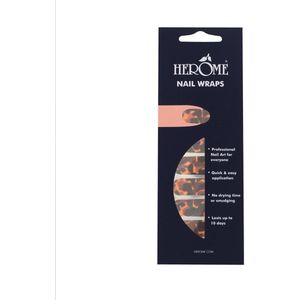 Herome Nail Wraps Tortoise - Nagelstickers - Nail Art - Zonder Droogtijd - 2x10 stickers