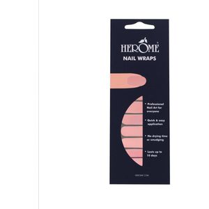 Herome Nail Wraps Starterkit Pink - 2x10 Nagelstickers - Inclusief Top Coat 4ml - In Organza Verpakt