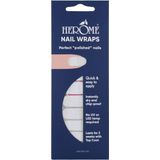Herome Nail Wraps French Manicure Clear - Nagelstickers - Nail Art - Zonder Droogtijd - 2x10 stickers - Cadeau - Nail art stickers - Nagellak stickers