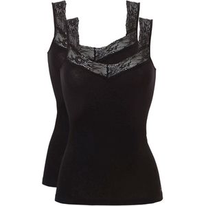 TEN CATE Basics women singlet (2-pack), dames singlet, zwart