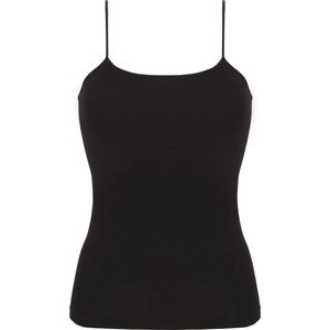 TEN CATE Basic women spaghetti top (2-pack), dames hemd smalle bandjes, zwart
