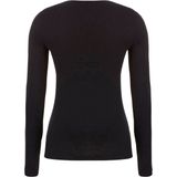 Ten Cate dames thermo shirt Lange mouw Kanten Thermo ondergoed dames Viloft Diepe hals Zwart