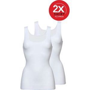 TEN CATE Basic women shirt (2-pack), dames hemd brede banden, wit