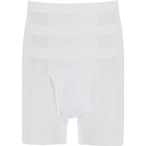 TEN CATE Basics men boxershorts (3-pack), heren boxers lang met gulp, wit