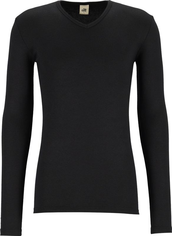 Thermo - Shirt V-neck Long Sleeve - Zwart - 49% Viloft 49% Polyester 2% Elastane