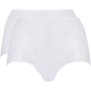 TEN CATE Basics women high waist met kant (2-pack), dames High waist hoge taille, zwart