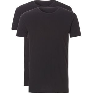 Ten Cate Basic T-shirt Zwart Ronde Hals Regular Fit 2-Pack