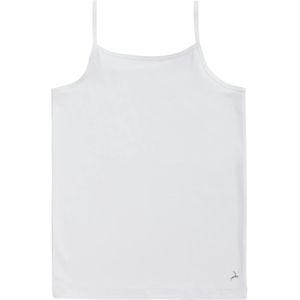 Meisjes - Spaghetti Hemd - Onderhemd - Wit - Biologisch Katoen - Verstelbare Bandjes