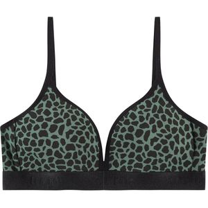 voorgevormde BH top giraffe green