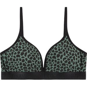 voorgevormde BH top giraffe green
