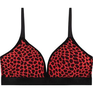 voorgevormde BH top giraffe red