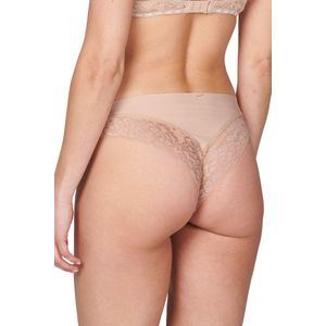 TEN CATE Secrets women brazilian met kant (1-pack), dames slip lage taille, walnoot bruin