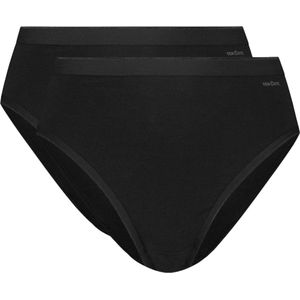 TEN CATE Basics Dames High Leg Slip (2-pack) - Zwart