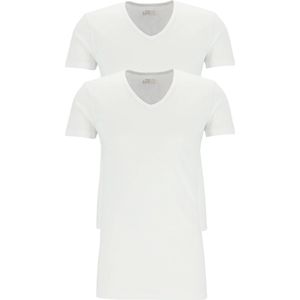 TEN CATE Basics men T-shirt (2-pack) - heren T-shirts V-hals - wit