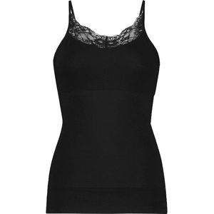 Corrigerend kanten hemd - Basics shape spaghetti top - Shapewear kanten onderhemd  - Zwart