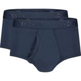 Ten Cate 2 Pack Classic slip heren met gulp 32320 Heren ondergoed met sluiting Biologisch katoen Blauw