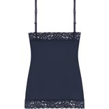 TEN CATE Secrets Lace women spaghetti top met kant (1 pack) dames singlet donker marine