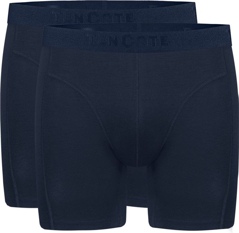 Basics - Long Shorts - Navy - 95% Bamboo, 5% Elastane - 2 Pack