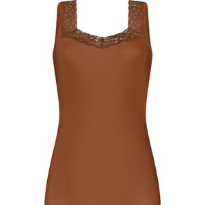 TEN CATE Secrets Lace women singlet met kant (1-pack), dames singlet, pecan