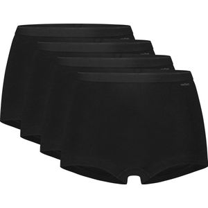 4-pack Basic dames Shorts Organic - 32419 - Biologisch katoenen n ondergoed dames boxerhorts- Wit - zwart - huidskleur