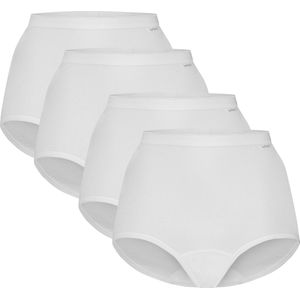 Basics high waist wit 4 pack voor Dames | Maat XL