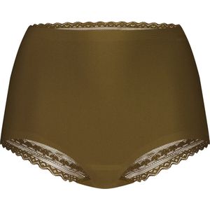 Dames secrets kanten taille slip - Invisible - Colours - Kanten hoge dames maxi slip naadloos  - Groen