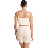 Basics - High Waist Long Shorts - Off White - 88% Polyester 12% Elastane