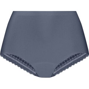 Dames secrets kanten taille slip - Invisible - Colours - Kanten hoge dames maxi slip naadloos  - Blauw