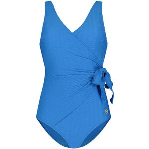 swimsuit v-neck blue snake