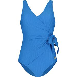 swimsuit v-neck blue snake