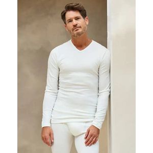 Ten Cate heren thermo shirt Lange mouw V-hals - Wit