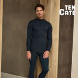 Ten Cate - Thermo Viloft - Heren Shirt - Zwart - Lange Mouwen - Hoge Hals met Zipper