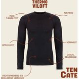 Ten Cate Thermo heren shirt lange mouw - Col met rits - Blauw