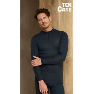 Ten Cate Thermo heren shirt lange mouw - Col met rits - Blauw