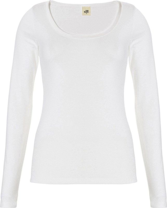 Ten Cate Thermo Rib dames shirt Lange mouw - Wit