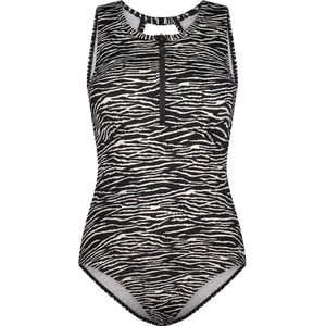 ten Cate Badpak Chloorbestendig Zebra Stripe - Zwart / Wit