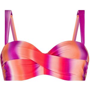 ten Cate Beach TC WOW voorgevormde strapless bandeau bikinitop roze/rood/paars