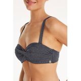 Ten Cate Twisted Padded Wired Bikini Top Dames Donkerblauw 42c