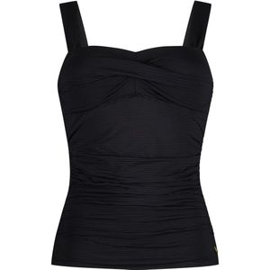 Twisted - Tankini Top - Zwart - Elastische Bandjes - Geen Beugels