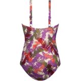 ten Cate Swim Tweka badpak paars/roze/ecru